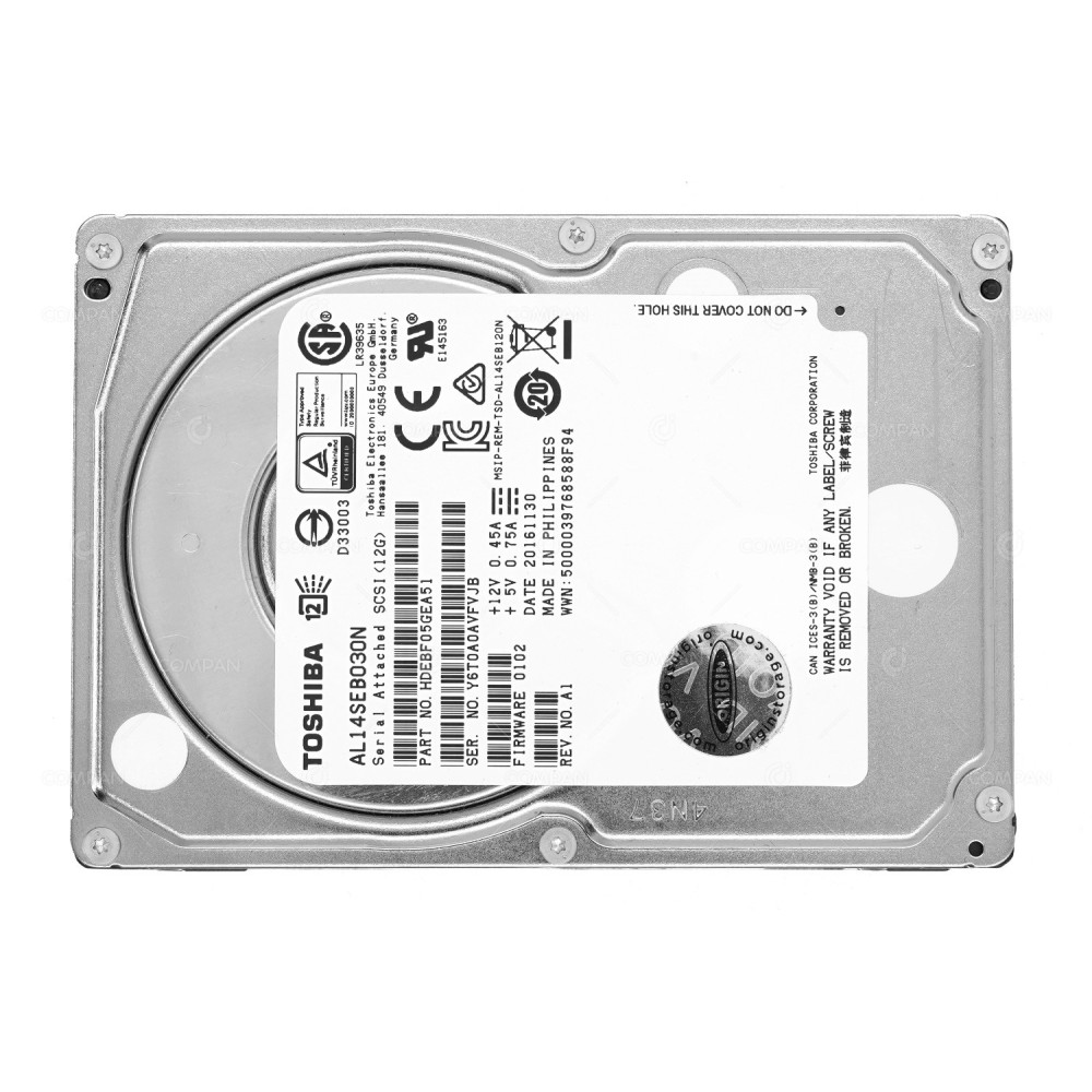 AL14SEB030N  TOSHIBA 300GB 10K 12G SAS 2.5 SFF SSD